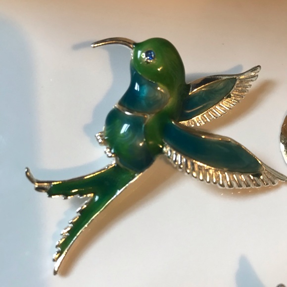 Hummingbird Bundle Earrings and Brooch - Pins - Picture 6 of 9